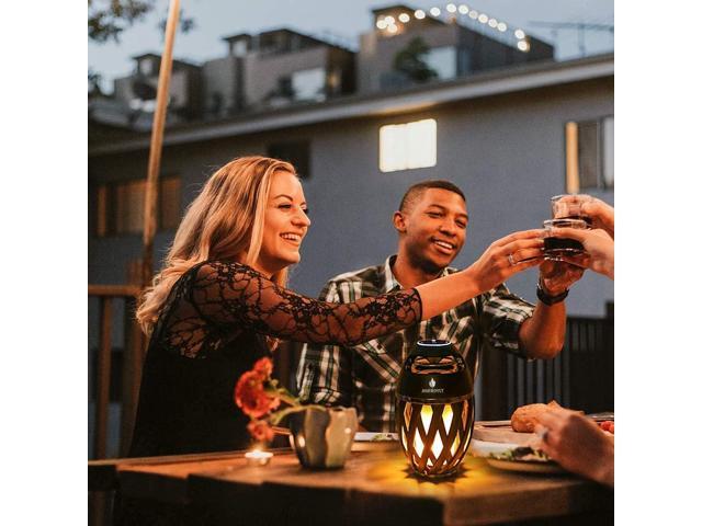 Outdoor Bluetooth Speaker with Flame Atmosphere, Electronics Gifts for Men, Women, Cool Gadgets for Porch Garden Parties, BT5.0, 5W Stereo Sound,...