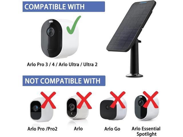 4W Solar Panel Charging Charger Compatible with Arlo Pro 3/Pro 4/Pro 5S 2K/Ultra/Ultra 2 /Go 2 only, 13.1ft Waterproof Charging Cable, IP65...