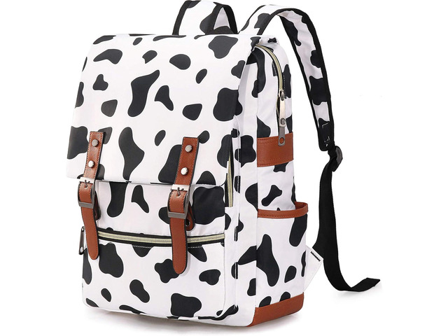 Cow Slim Backpack Gift for Girls School Bag College Daypack Travel Rucksack
