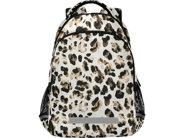 Leopard Print Backpacks Laptop School Book Bag Lightweight Animal Daypack for Men Women Teens Kids