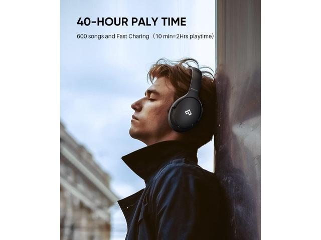 INFURTURE Active Noise Cancelling Headphones, H1 Wireless Over Ear Bluetooth Headphones, Deep Bass Headset, Low Latency, Memory Foam Ear Cups,40H...