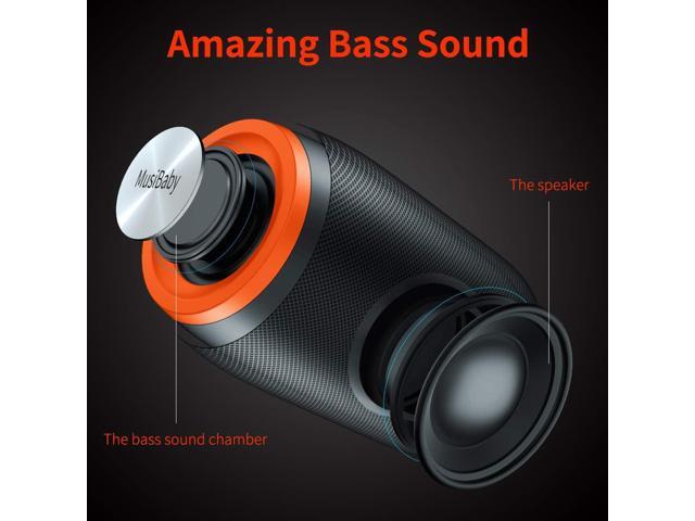 Bluetooth Speaker,Stocking Stuffers MusiBaby Speakers Bluetooth Wireless,Waterproof,Outdoor,Portable Speaker with Stereo Sound,Booming Bass,Dual...