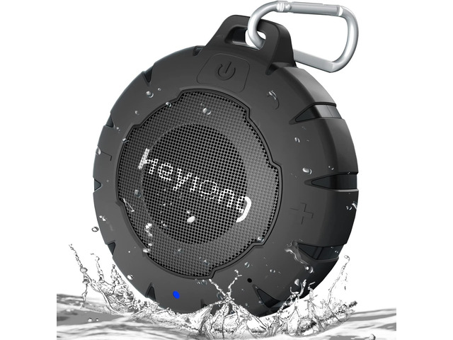 HEYSONG Waterproof Shower Speaker, Durable & Lightweight Portable with HD Sound, Stereo Pairing, Wireless Outdoor for Pool, Beach, Hiking,...