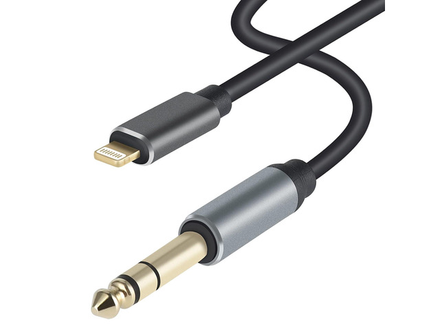 Lightning to 1/4 inch 6.35mm TRS Audio Stereo Cable for iPhone12/12 Pro/X/XS/XR/8/7/iPad/iPod, Amplifier, Speaker, Headphone, Mixer 10 FT
