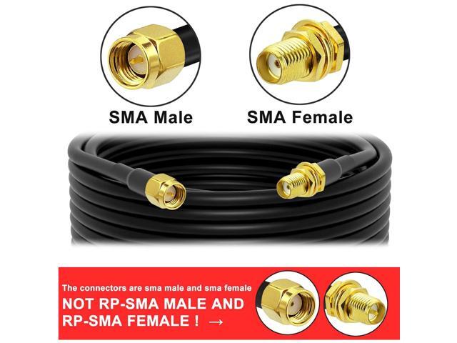 SMA Antenna Extension Cable - 20 Meters(65.6FT),RG58 Coaxial Cable SMA Male to SMA Female RF Low-Loss Cable for 3G 4G LTE Router ADS-B SDR USB...