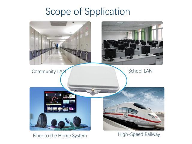 PNGKNYOCN 4 Core FTTH Fiber Distribution Box, 4 Port Fiber Distribution Box Splitter Box, for SC, FC, E2000 Adapters