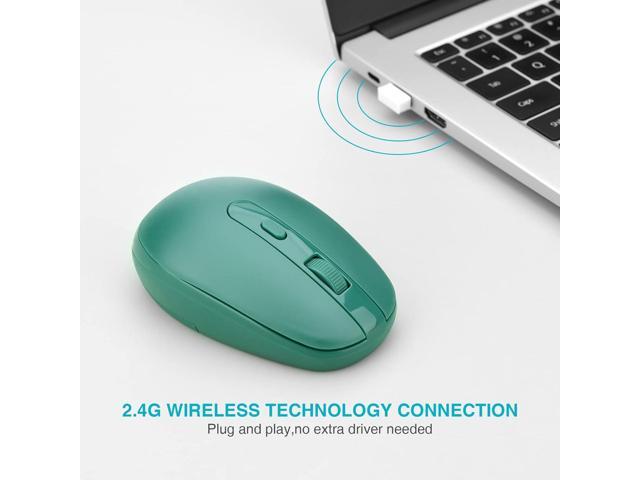 Rii Wireless Mouse RM700 2.4G Silent Mouse with USB Nano Receiver for Laptop,PC,Mac,Chromebook,Windows (5 Mixed Colors)