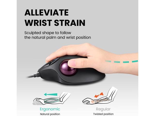 Perixx Perimice-517 Wired Trackball USB Mouse, 7 Button Design, Build-in 1.34 Inch Trackball with Pointing Feature