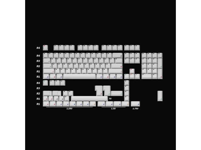 HK Gaming Custom Keycaps Dye Sublimation PBT Keycap Set for Mechanical Keyboard 139 Keys Cherry Profile ANSI US-Layout Compatible with...