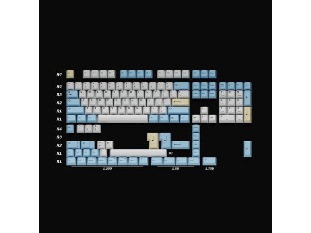 HK GAMING Custom Keycaps Dye Sublimation PBT Keycap Set for Mechanical Keyboard 139 Keys Cherry Profile ANSI US-Layout Compatible with...