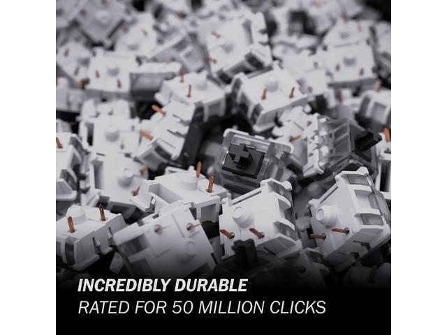 Gateron KS-9 RGB Mechanical MX Type Key Switch - Clear top (65 Pcs, Black)