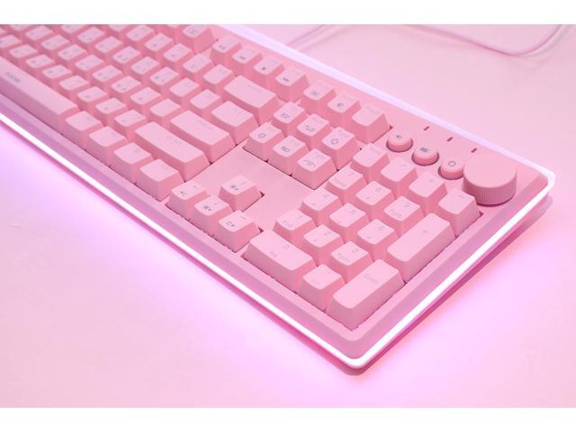 i-rocks K71M RGB Mechanical Gaming Keyboard with Media Control Knob, Switches (Blue), 107 Keys w/Full NKRO, PBT Keycaps, Multimedia Hotkeys,...
