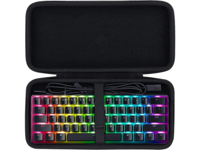 co2CREA Hard Travel Case for Razer Huntsman Mini Gaming Keyboard, Black Portable Storage, Space For Keyboard And Accessories, Organized Interior,...