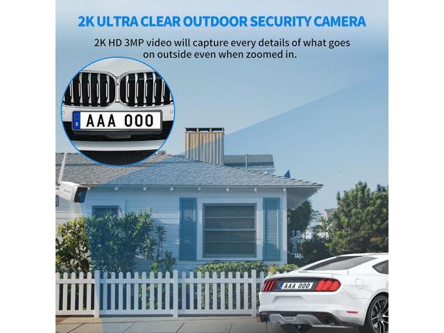 Septekon 2K Security Camera OutdoorWiFi Cameras for Home Security Outside with Motion Detection Tracking, Night Vision, Two-Way Audio, IP66...