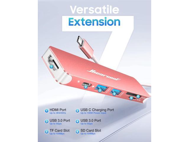 Hiearcool USB C Hub,USB C Dongle,7IN1 USB C to HDMI Multple Adapter Compatible for MacBook Dell Lenovo Asus Thunderbolt 3 Thunderbolt 4 USB C...