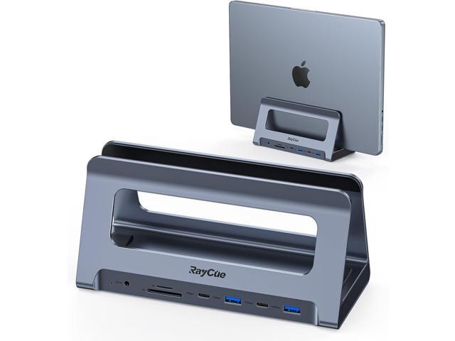 RayCue USB-C Docking Station for MacBook Pro/Air, Dual HDMI, USB-C Dock with 10Gbps, PD3.0, RJ45, 2xUSB 3.0, 2xUSB 2.0, SD/TF, Audio