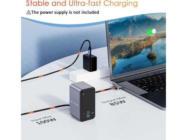 USB C Docking Station Dual Monitor for MacBook Pro, 15 in 2 USB C Laptop Docking Station Dual Monitor HDMI for MacBook Pro/Air with 2 4K HDMI...