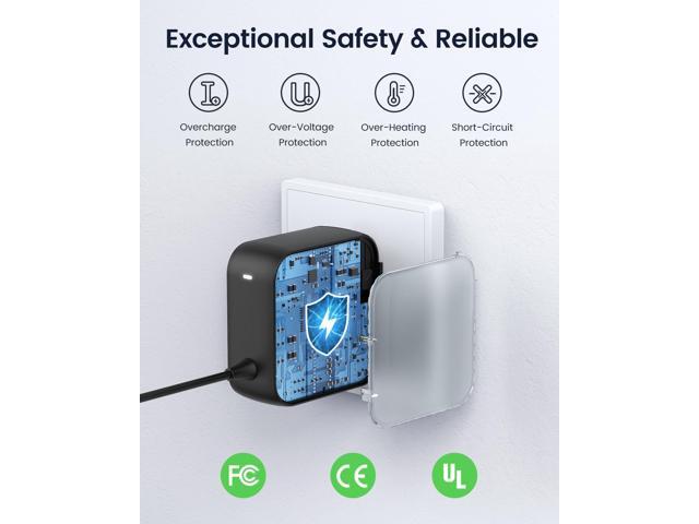 100W USB C Laptop Charger, Universal GaN III Power Supply Adapter, Replacement Foldable Fast Charger PD3.0 for MacBook Pro/Air, HP, Lenovo, Asus,...