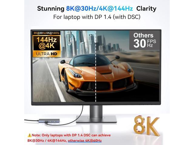 HODO USB C Docking Station Dual Monitor Adapter for Dell HP, Laptop Docking Station 3 Monitors Quad Display USB C Hub Dongle to 2 HDMI 4K,DP 8K,...