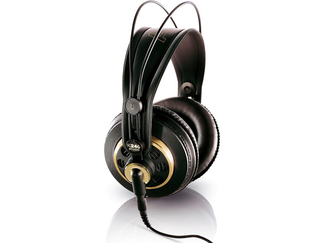 AKG K240STUDIO Semi-Open Studio Headphones XXL transducers with Varimotion diaphragms and 55 Ohm impedance for mixing, mastering and playback