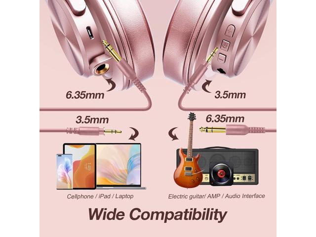 OneOdio A70 Bluetooth Over Ear Headphones, Wireless Headphones w/ 72H Playtime, Hi-Res, 3.5mm/6.35mm Wired Audio Jack for Studio Monitor & Mixing...