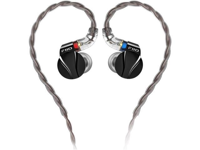 FiiO FD15 13.8mm Magnalium DLC HiFi Dynamic Driver in-Ear Earphone with Stainless Steel Shell, Detachable MMCX Cable (Black)
