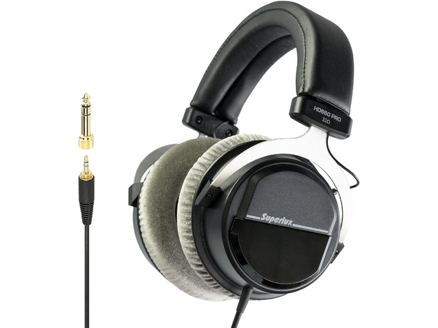 Superlux HD 660PRO, 32 ohms, Studio Recording Headphones Wired, Professional Closed-Back Headphone with 40mm Neodymium Drivers and Solid Bass,...