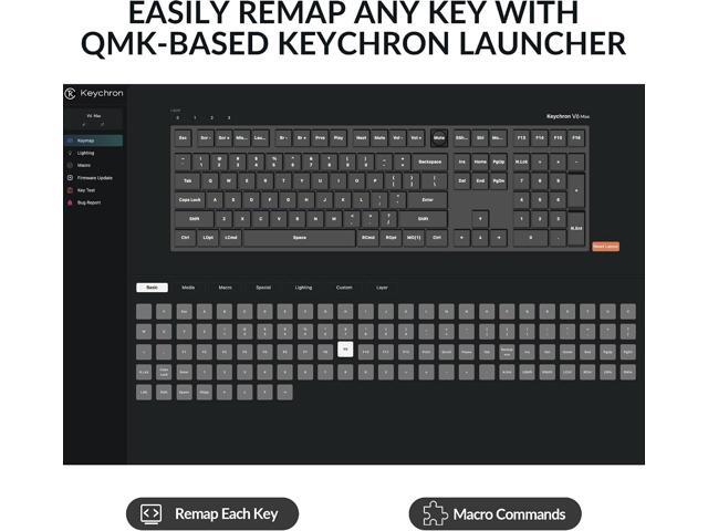 V6 Max Wireless Custom Mechanical Keyboard, 2.4 GHz Bluetooth QMK Full-Size Layout RGB with Hot-swappable Gateron Brown Switch Compatible with Mac...