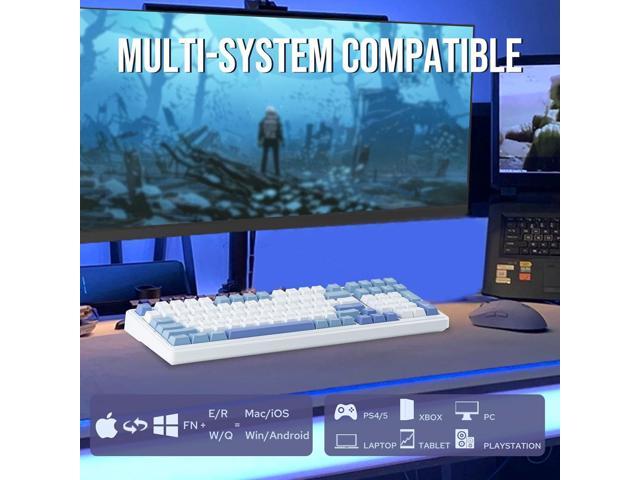 EPOMAKER x Aula F99 Wireless Mechanical Keyboard, Hot Swappable Gasket Custom Gaming Keyboard with Five-Layer Padding, Bluetooth/2.4GHz/USB-C,...