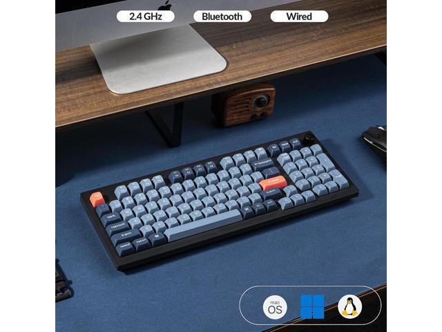 Keychron V5 Max Custom Wireless Mechanical Gaming Keyboard with Number Pad, 96% Layout QMK/VIA 2.4 GHz/Bluetooth 5.1/Wired, RGB Backlit...