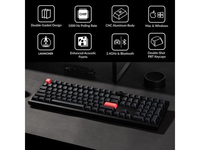 Keychron Q6 Max QMK/LUANCHER Wireless Bluetooth/2.4GHz/USB-C Wired Custom Mechanical Keyboard, Full Size Programmable Knob RGB Backlit...