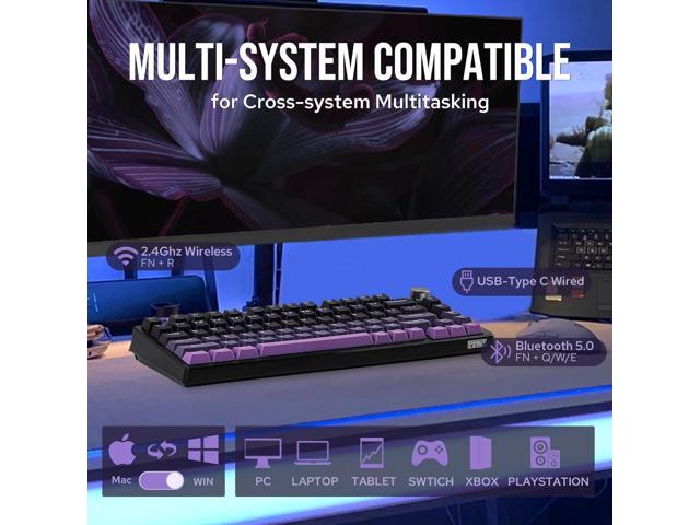 EPOMAKER HE75 Mag Wireless Gaming Keyboard with Hall Effect Switch and Changeable Knob Module, Rapid Fast Magnetic Keyboard with Adjustable...
