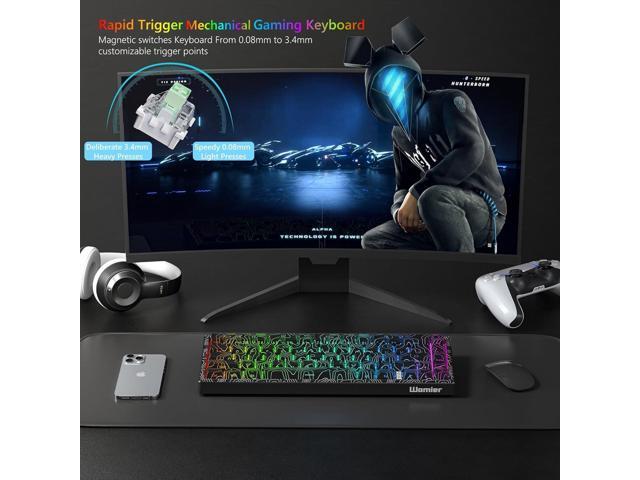 Womier M68 HE V2 Rapid Trigger Keyboard 60% Percent, Hall Effect Topographic Gaming Keyboard, Wired RGB Custom Mechanical Key Board with Magnetic...