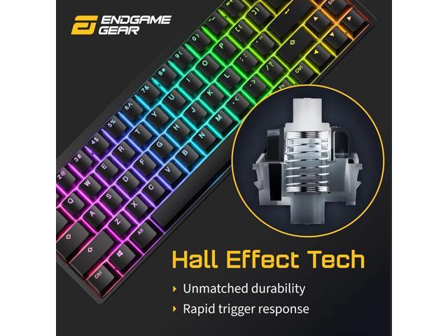 ENDGAME GEAR KB65HE Gaming Keyboard, ANSI US Hall Effect Technology, Gateron KS-37B Switches, Aluminum Body, Ducky Doubleshot PBT Keycaps, RGB...