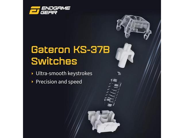 ENDGAME GEAR KB65HE Gaming Keyboard, ANSI US Hall Effect Technology, Gateron KS-37B Switches, Aluminum Body, Ducky Doubleshot PBT Keycaps, RGB...