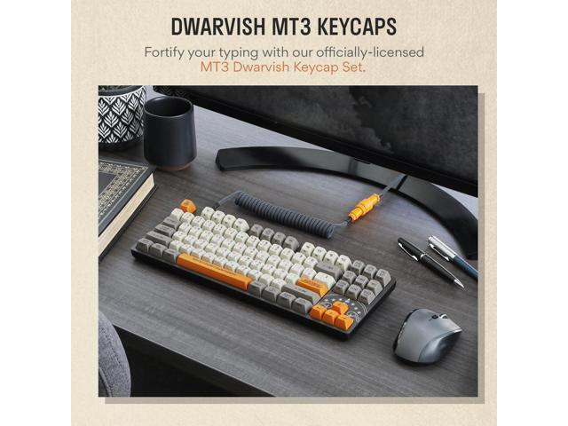 DROP + The Lord of The Rings Dwarvish TKL Mechanical Keyboard - MT3 Profile Keycaps with Accent Keys - Holy Panda X Tactile Switches - PBT Dye-Sub...