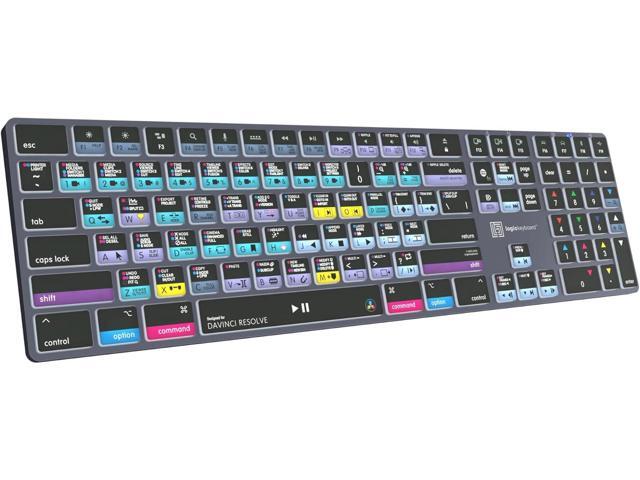Logickeyboard Wireless Backlit 'Titan' Designed for Editing in Blackmagic's Davinci Resolve p/n LKB-RESB-TM-US