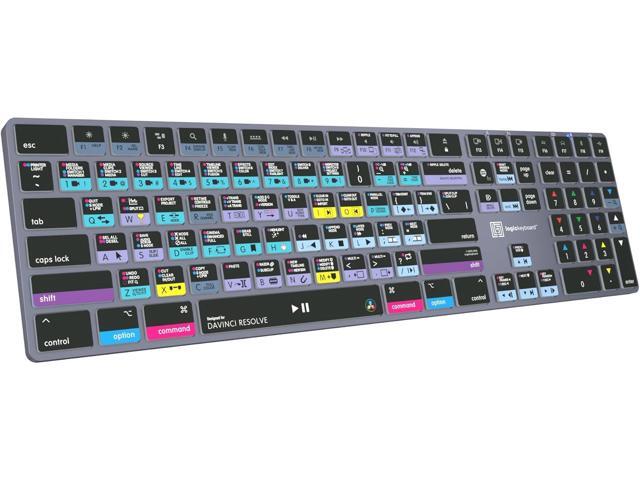 Logickeyboard Wireless Backlit 'Titan' Designed for Editing in Blackmagic's Davinci Resolve p/n LKB-RESB-TM-US