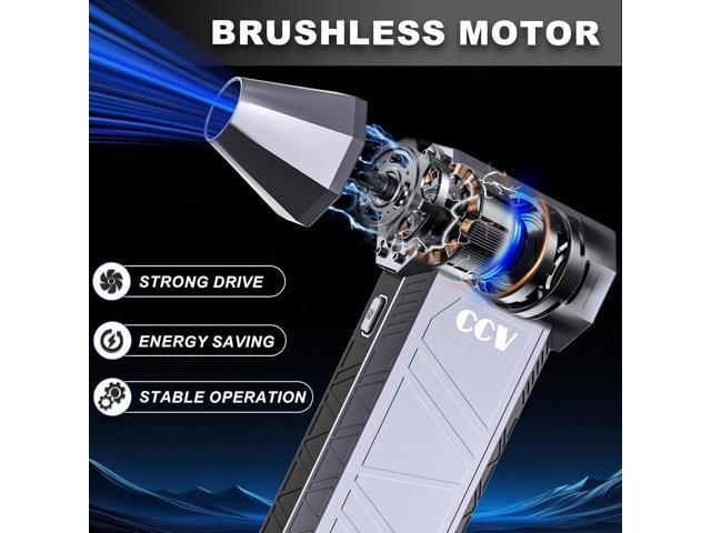 CCV Compressed Air Duster - 150000RPM Electric Air Duster for Cleaning Keyboard & PC 3 Gears Adjustable Rechargeable Cordless Jet Dry Blower Air...