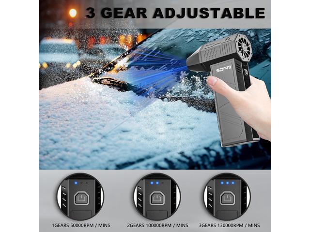 SDFM Electric Air Duster - 130000RPM Compressed Air Duster3 Gear Adjustable Jet Dry Blower can Reusable Can for Computer...
