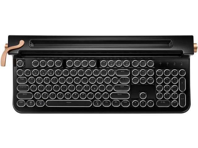 FINEDAY Keyboard 2.0 Plus, 2.4G Wireless & Bluetooth, 104 Keys, Blue Switch, 5000mAh, Retro Mechanical Keyboard for PC/Mac/Phone (English Keycaps)