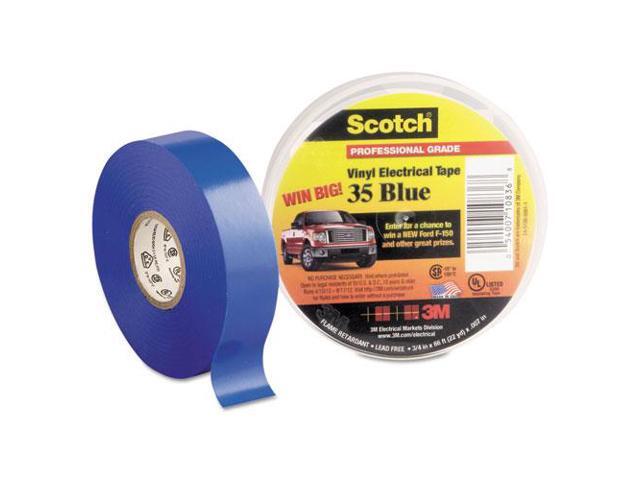 3M Scotch 35 Vinyl Electrical Color Coding Tape 3/4' x 66ft Blue 10836