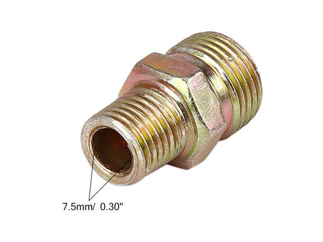 2pcs 1/4' NPT Pipe to M18x1.5mm Male Straight Air Hose Fitting Connector Adapter