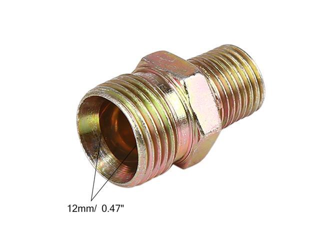 2pcs 1/4' NPT Pipe to M18x1.5mm Male Straight Air Hose Fitting Connector Adapter