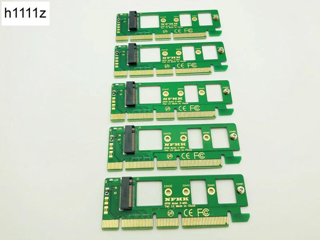 5PCS NGFF M.2 NVME AHCI SSD to PCI-E PCI Express 3.0 x4 x16 Adapter Riser Card M
