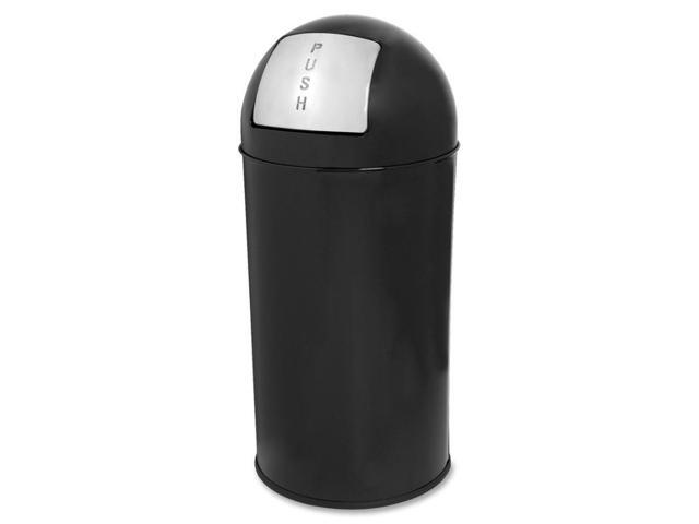 Genuine Joe Classic Round Top Receptacle Black
