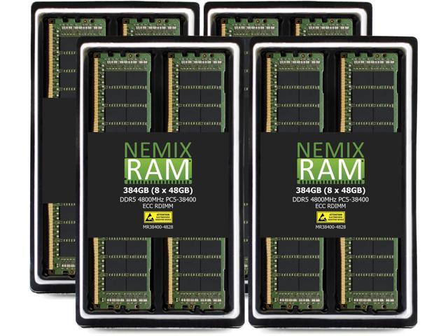 384GB 8X48GB DDR5 4800MHz PC5-38400 2Rx8 1.1V CL40 288-PIN ECC Registered RDIMM NEMIX RAM Server Memory KIT Compatible with GIGABYTE MZ73-LM2...