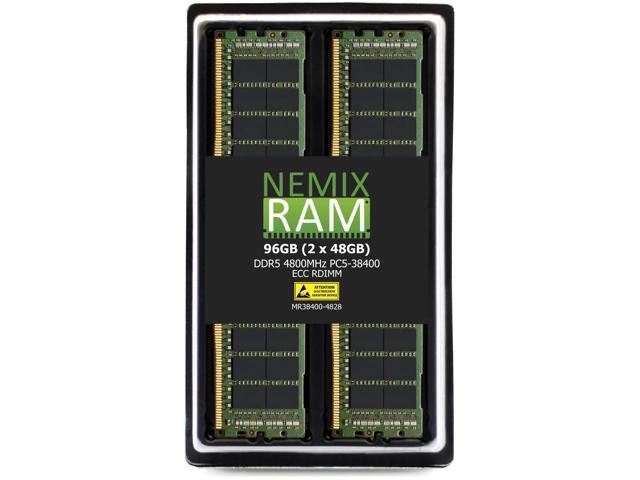 NEMIX RAM 96GB (2 x 48GB) DDR5 4800MHz PC5-38400 2Rx8 1.1V 288-PIN ECC RDIMM Registered Server Memory Kit