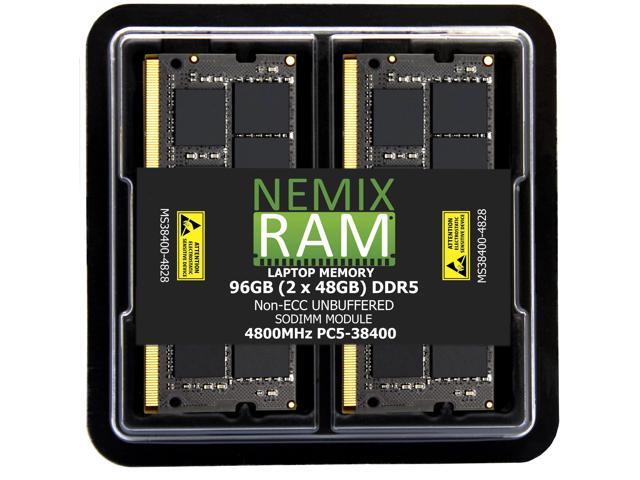 NEMIX RAM 96GB (2X48GB) DDR5 4800MHz PC5-38400 2Rx8 1.1V CL40 262-PIN Non-ECC Unbuffered SODIMM Laptop Memory Kit Compatible with ASRock Industrial...
