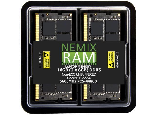 NEMIX RAM 16GB (2X8GB) DDR5 5600MHz PC5-44800 1Rx8 1.1V CL46 262-PIN Non-ECC Unbuffered SODIMM Laptop Memory Kit Compatible with Dell Pro Micro...